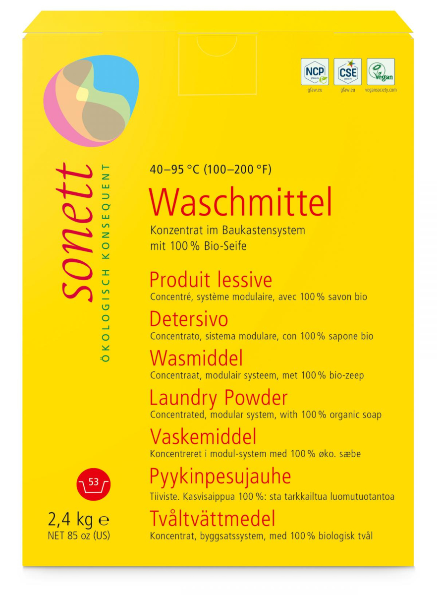 Aktion Sonett Waschmittel Pulver Konzentrat, 2,4 kg