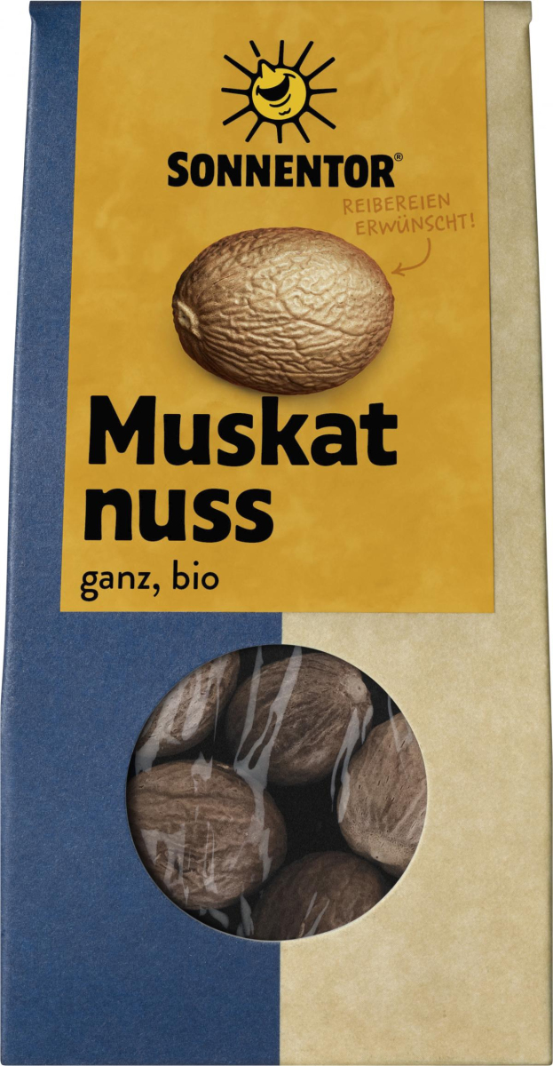 Muskatnüsse, Tüte , 25g; Sonnentor Gewürze