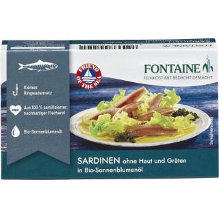 Sardinen ohne Haut und Gräten, 120 gFisch in Dose