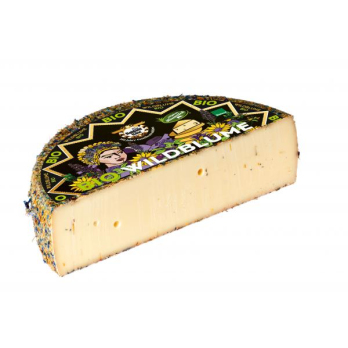 Wildblumenkäse Hartkäse mit duftender Blütenkruste