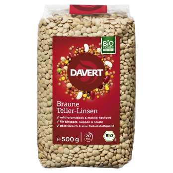 Davert Braune Teller-Linsen, 500g