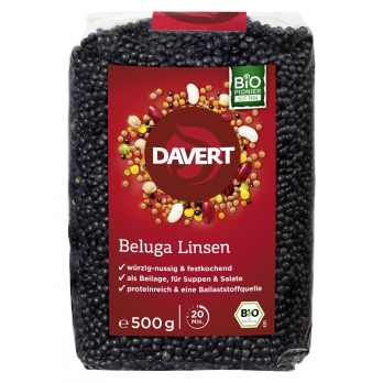 schwarze Beluga Linsen, 500g
