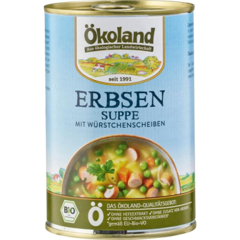 Erbsensuppe m. Würstchenscheiben in 400g Dose