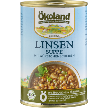 Linsensuppe m. Würstchenscheiben in 400g Dose