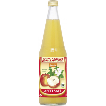 Apfelsaft 0,7l, naturtrüber Direktsaft, demeter, Beutelsbacher