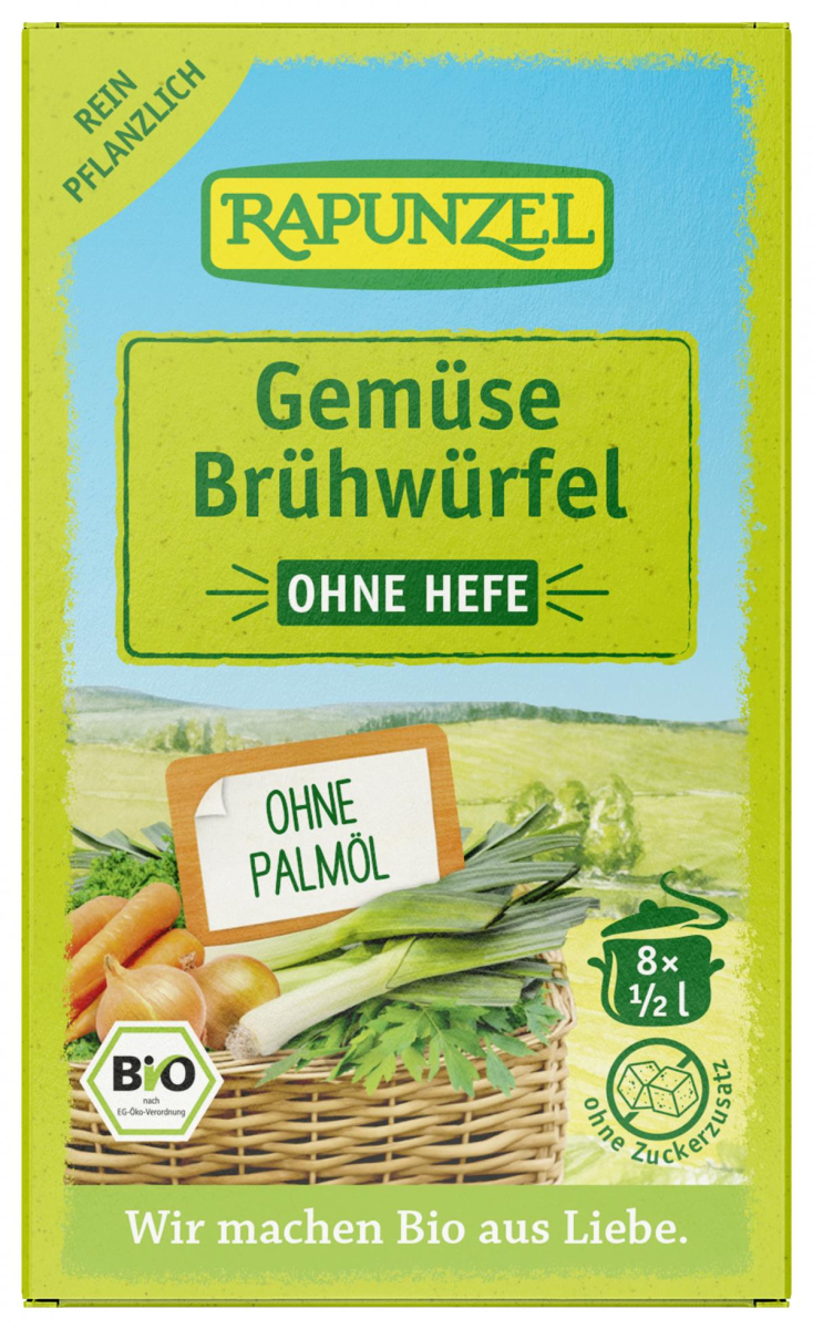 Gemüse-Brühwürfel ohne Hefe Rap 8*10