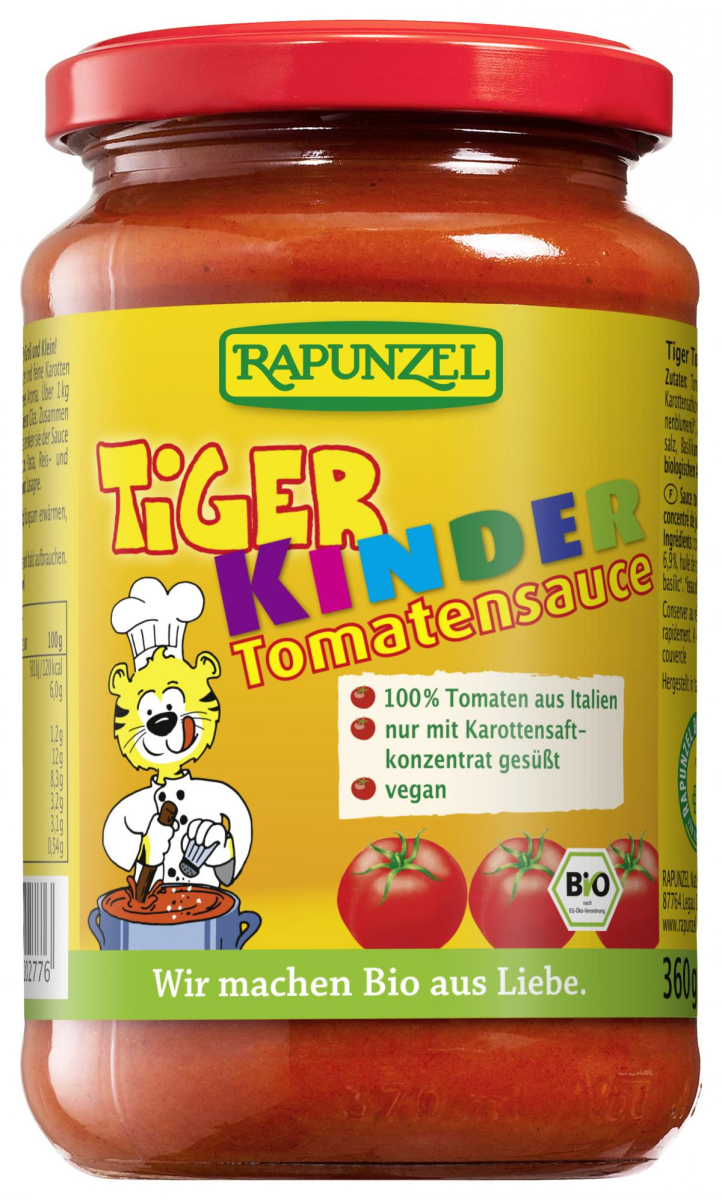 Tomatensauce Tiger, 360g Tomatensauce für Kinder