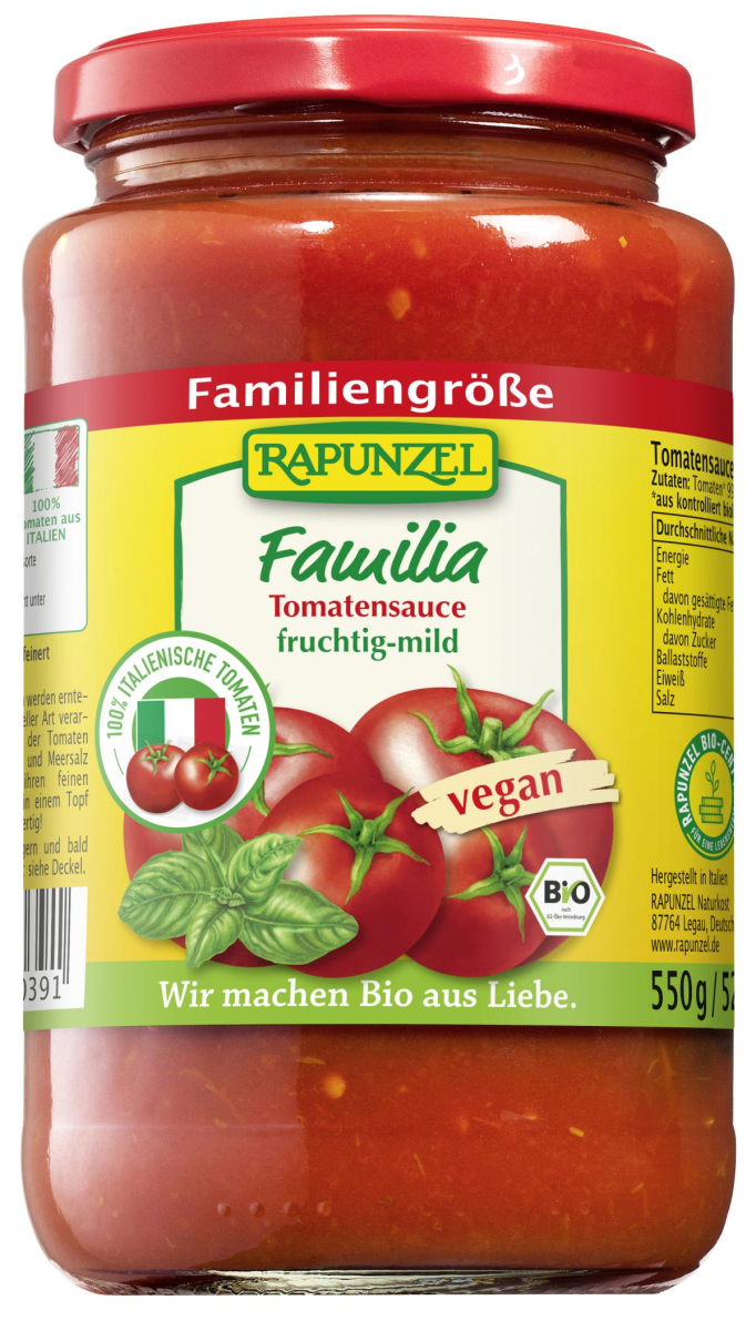 Tomatensauce Familia, 550 g, (Ab 4 Pack 2,80€/St )