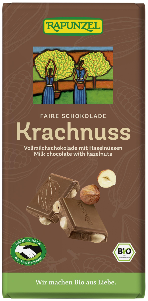 Schokolade Krachnuss 100g mit Haselnüssen HIH