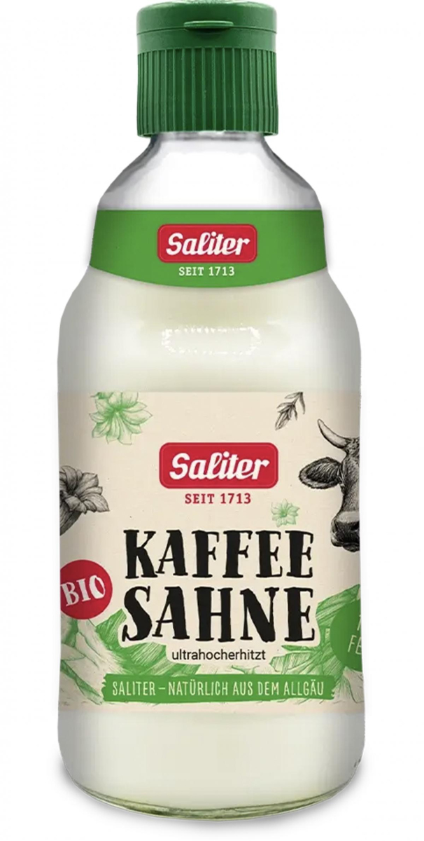 Erste Sahne Kaffeesahne 395 g  in der Glasflasche