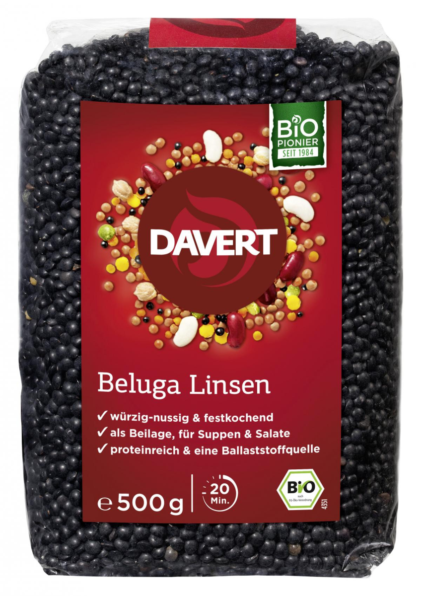 schwarze Beluga Linsen, 500g