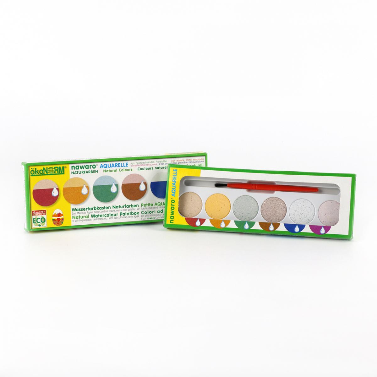 Eier Malkasten zu Ostern - 6 Wasserfarben mit Pinsel