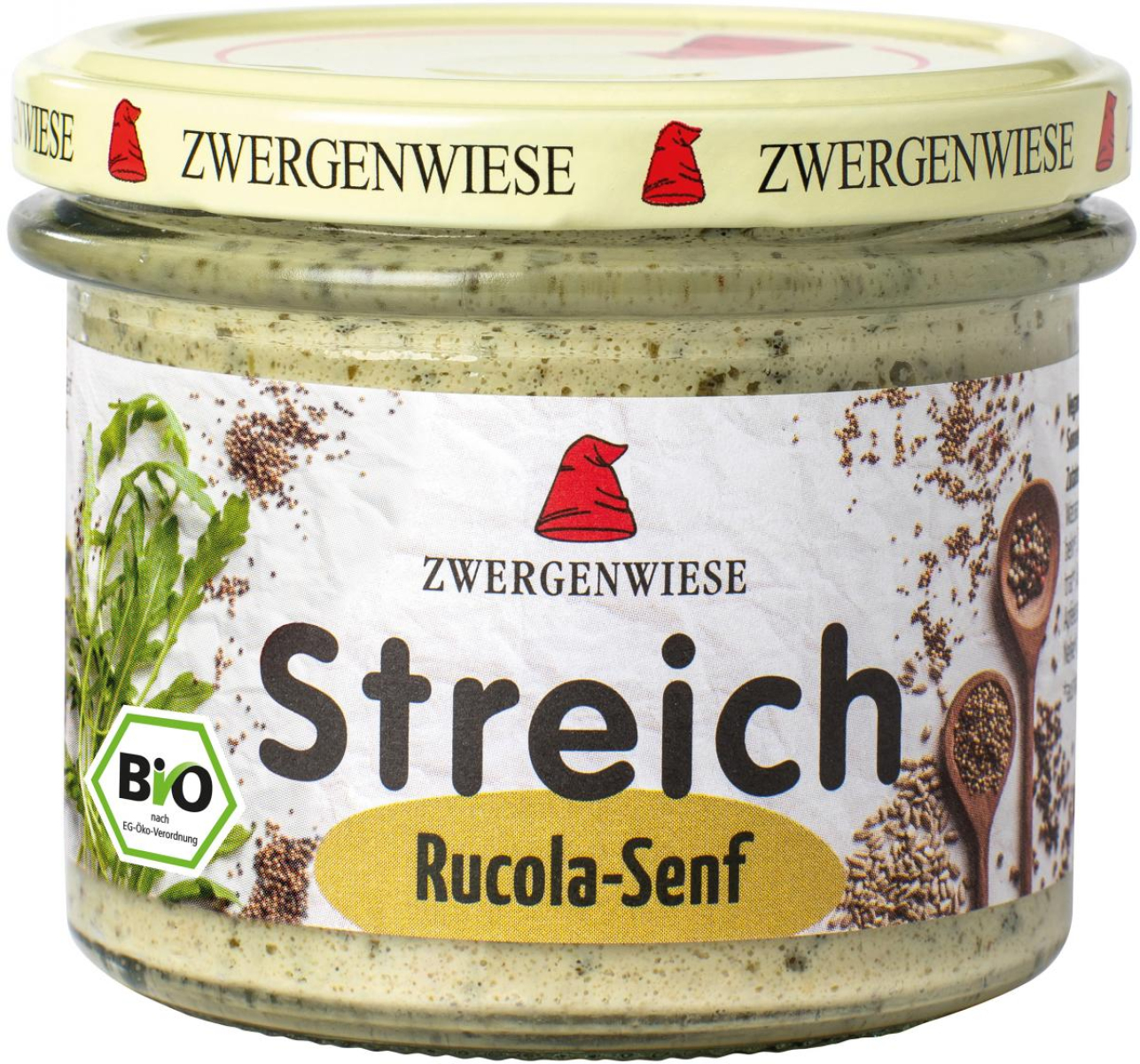 Streich Rucola Senf - veganer Brotaufstrich