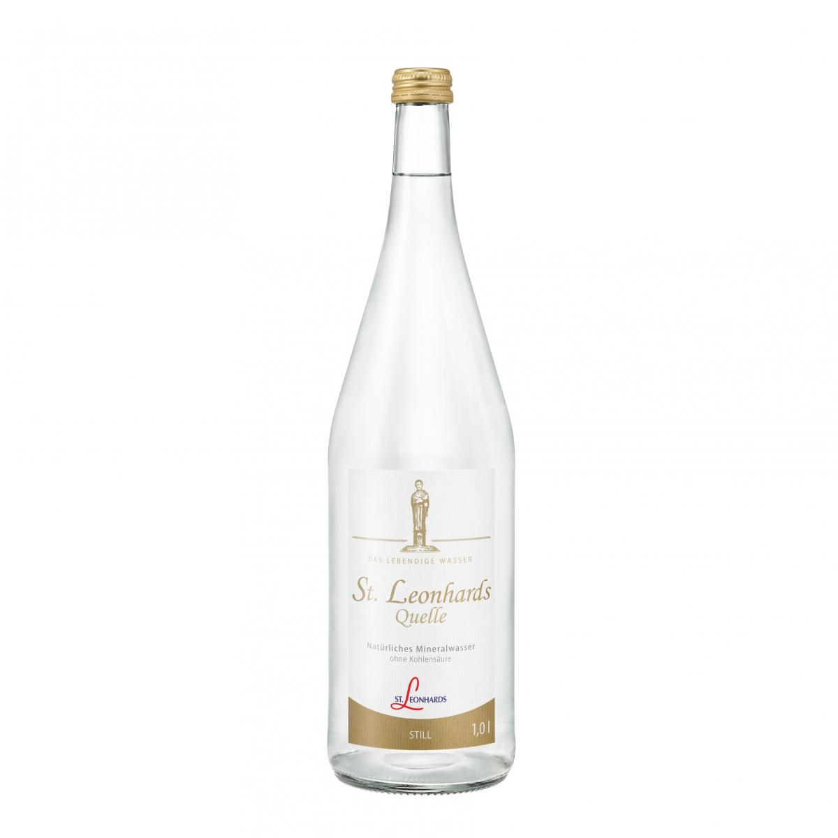 Leonhard''s Wasser, gelbgold Verschluß, mildes Wasser