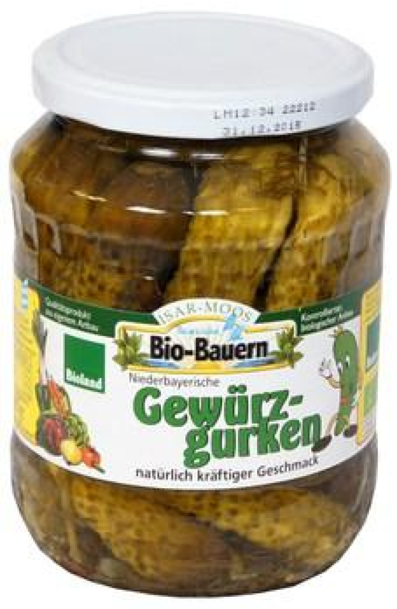 Isar-Moos - Gewürzgurken 670g Glas Essiggurken