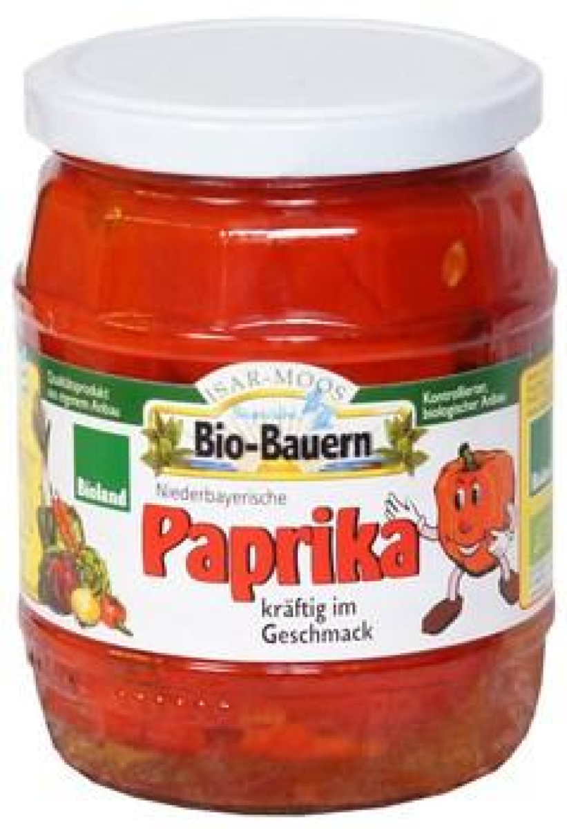 Eingelegte rote Paprika 520g Glas
