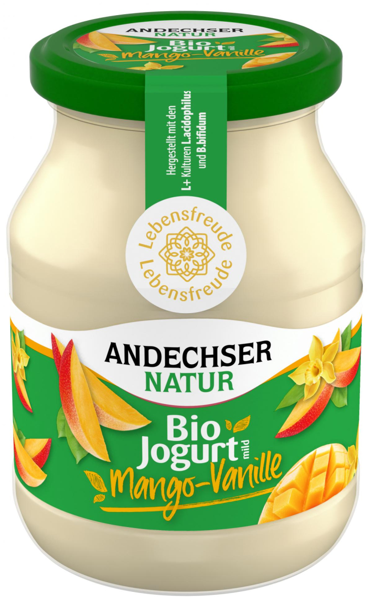 Joghurt Mango-Vanille, 500g Glas