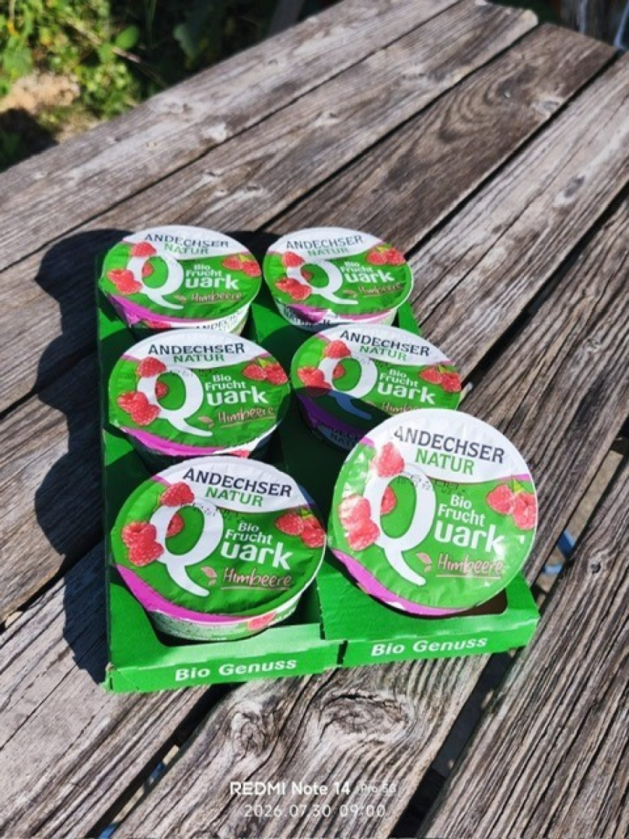 Vorbest.(Abnahme 6*150g)  Fruchtquark Himbeere 20%