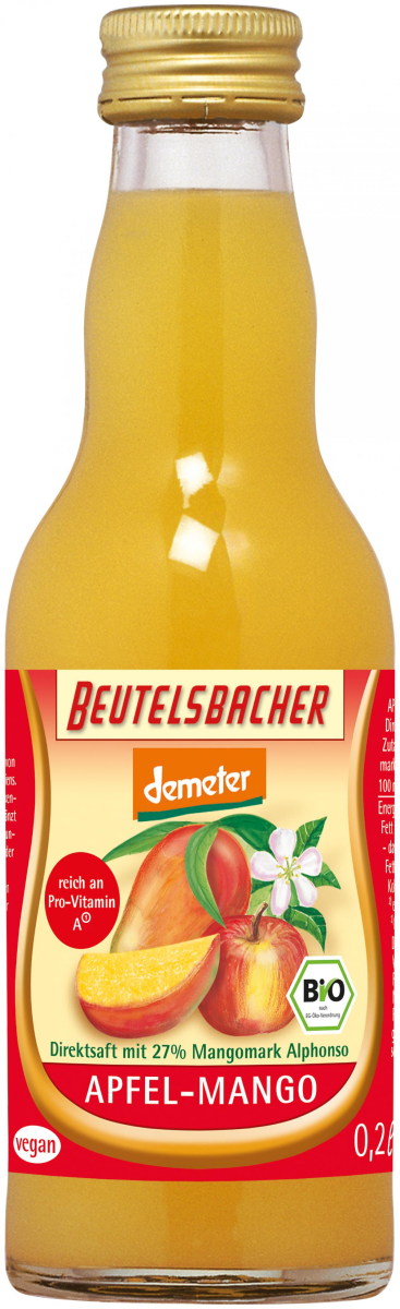 Apfel-Mangosaft demeter 200ml