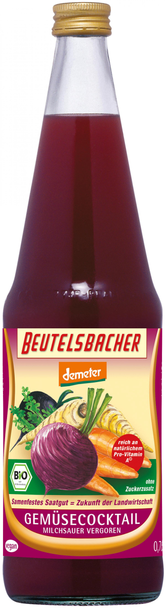 Gemüsecocktail milchsauervergoren 0,7l (heimischer Multi, Gemüsekomposition)