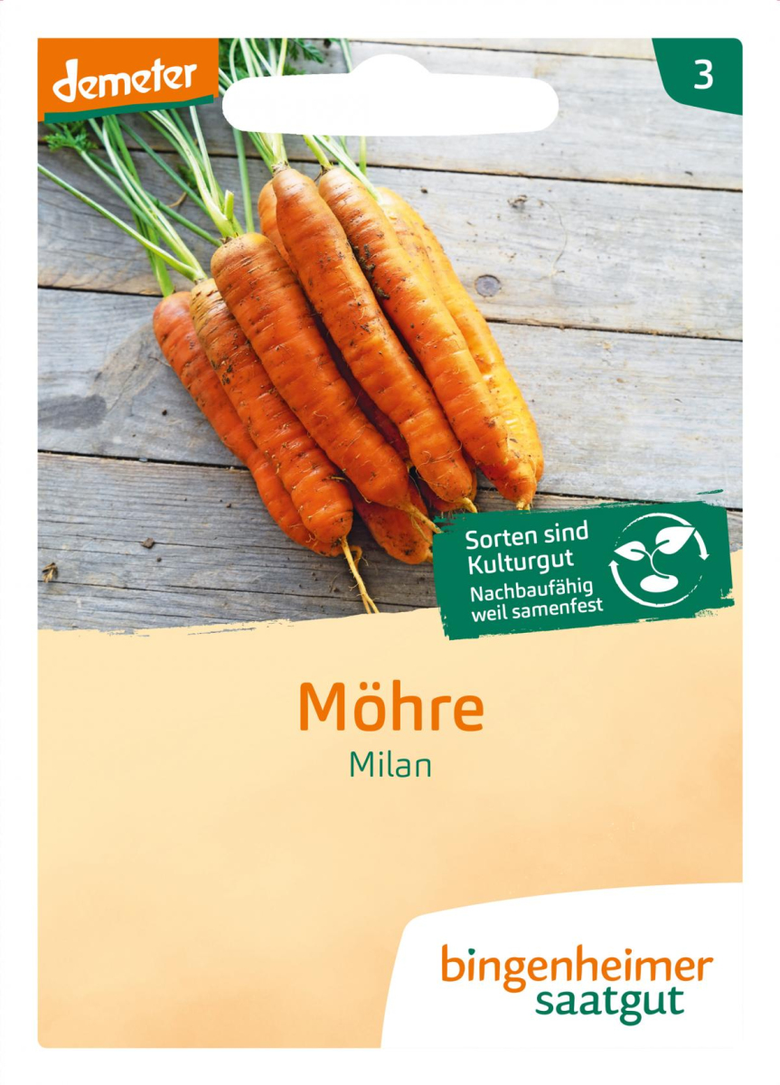 Möhren - Milan bio-dyn.Zücht.  Saatgut-tüte