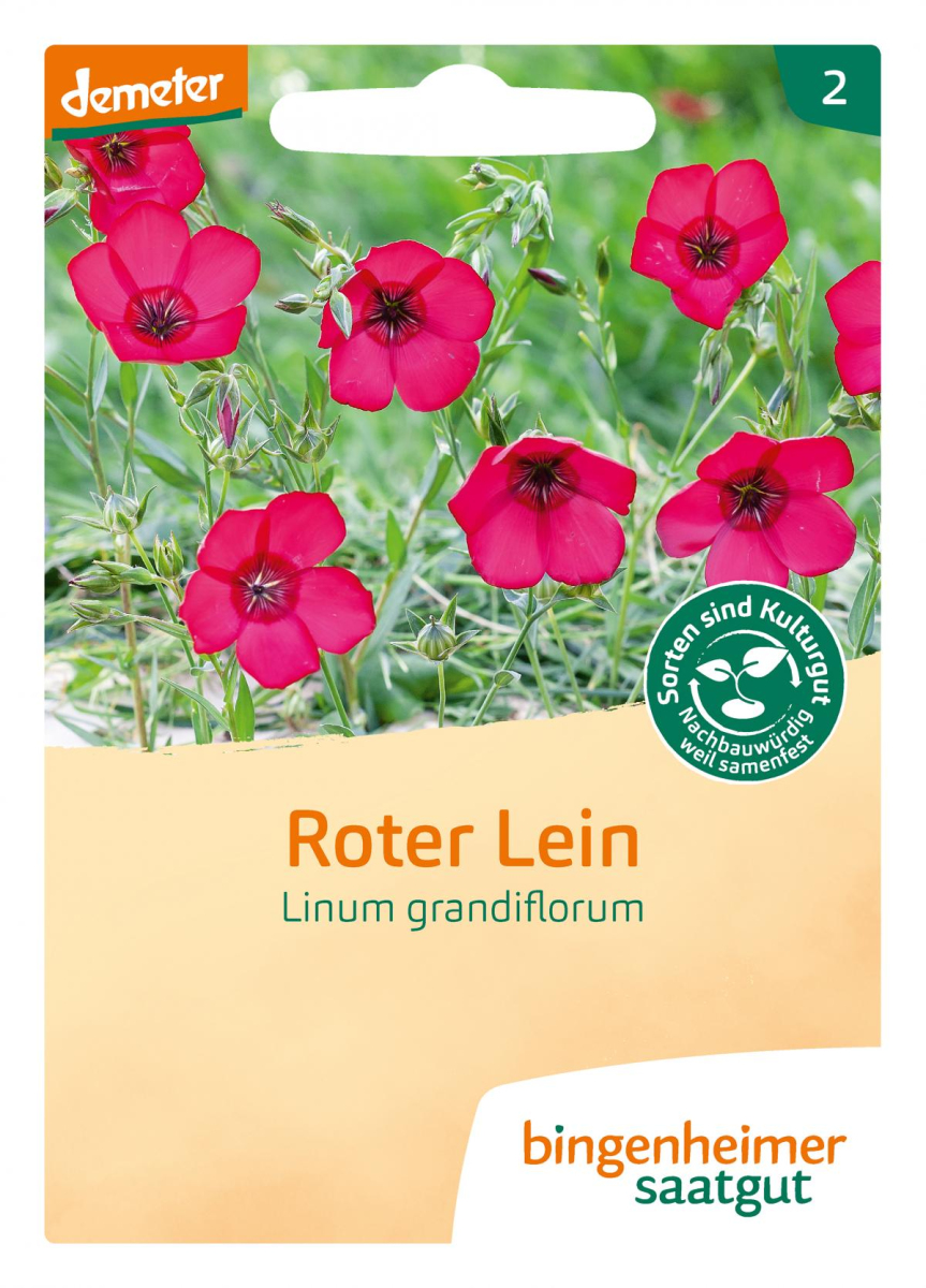 Roter Lein  Saatgut-tüte - nur solange vorat reicht