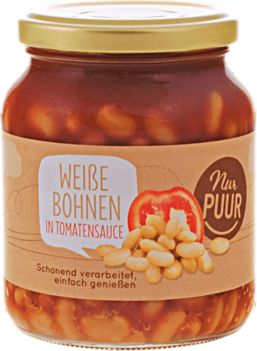 Weiße Bohnen in Tomatensauce 350g Glas