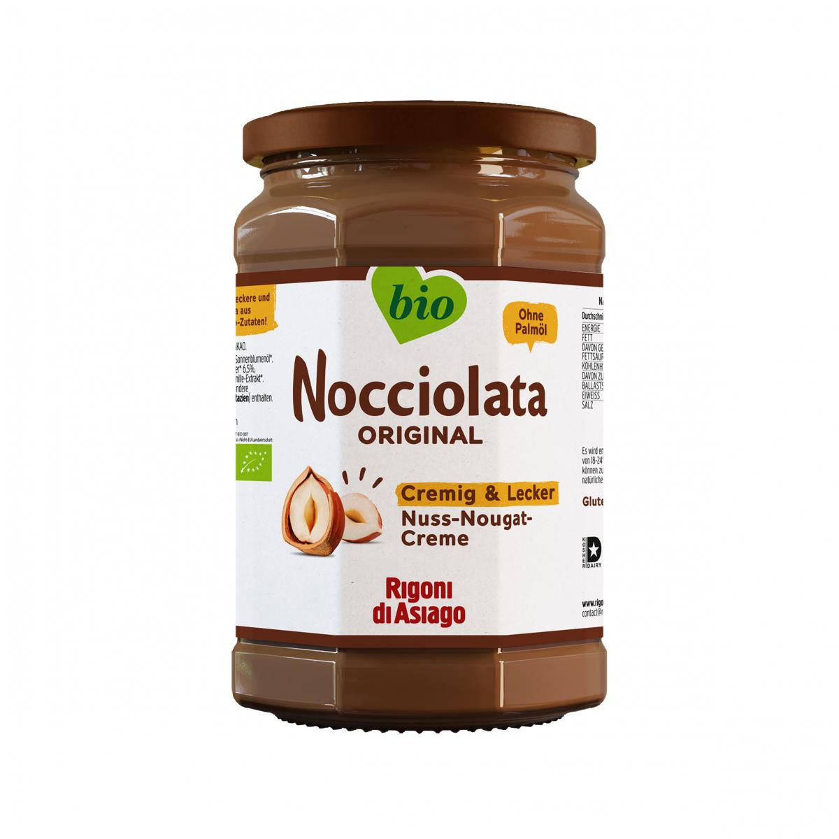 Nocciolata: großer  Nuss Nougat palmölfreier Aufstrich 650g