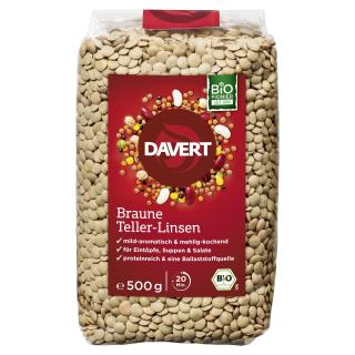 Davert Braune Teller-Linsen, 500g