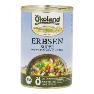 Erbsensuppe m. Würstchenscheiben in 400g Dose