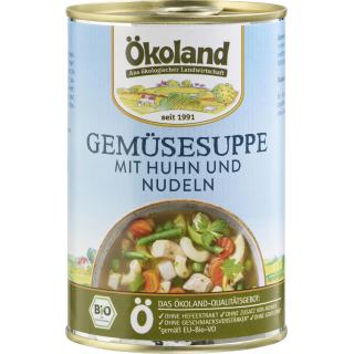 Gemüsesuppe mit Huhn in 400g Dose