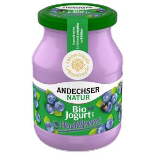 Joghurt Heidelbeere-Cassis 3,8%, 500g Glas