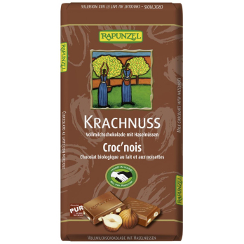 Abverkauf Schokolade Krachnuss 100g mit Haselnüssen HIH