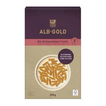 Kichererbsen Fusilli -Nudeln aus Hülsenfrüchten glutenfrei