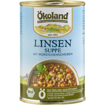 Linsensuppe m. Würstchenscheiben in 400g Dose