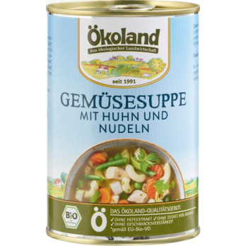 Gemüsesuppe mit Huhn in 400g Dose