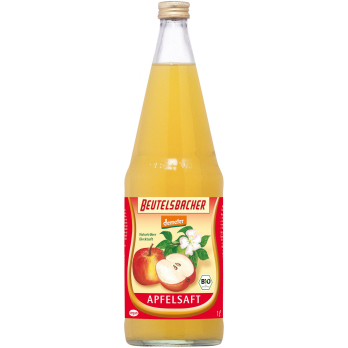 Apfelsaft 1l, naturtrüber Direktsaft, demeter, Beutelsbacher