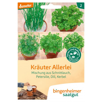 Saatgut Kräuter Allerlei - 5 verschiedene Saatscheiben