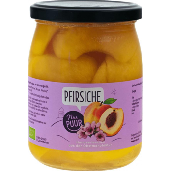 Pfirsiche halbe Frucht im Glas