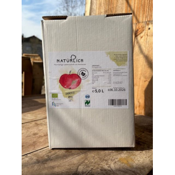 Bigbag Apfelsaft 5l naturtrüb, Bag in Box
